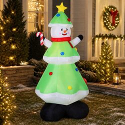 Christmas Inflatable Snowman Tree 2.75M LED Lights Outdoor Indoor Decorations