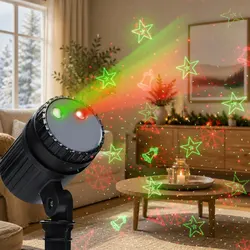 Practical Laser Light Projector for Holiday Decorations
