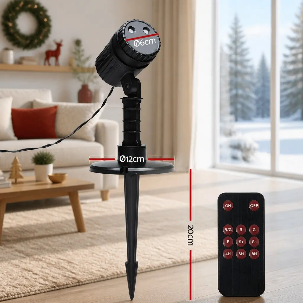 Laser Light Projector Red Green Flashing Outdoor Decorations 5-10m ABS