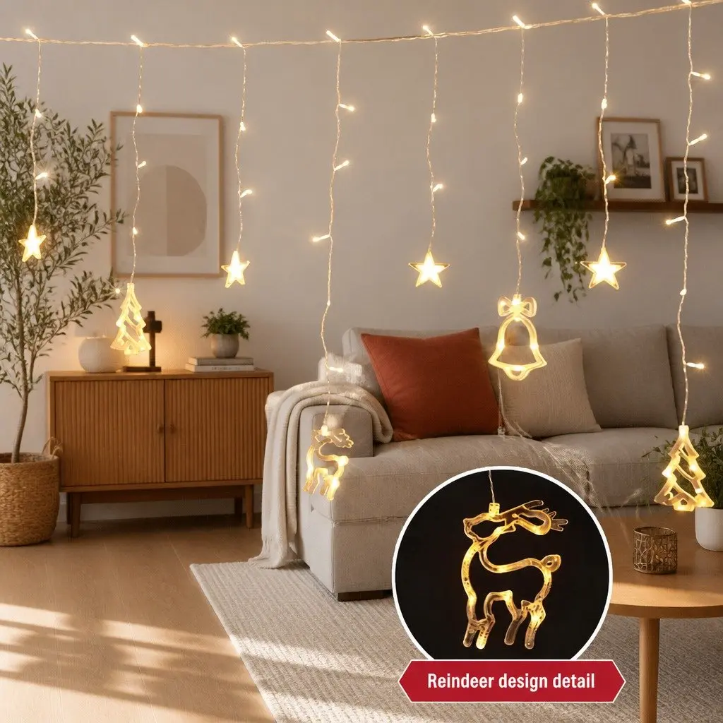 138 LED Icicle Lights for Home Decorations