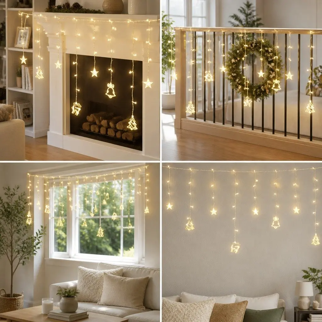 138 LED Icicle Lights for Home Decorations
