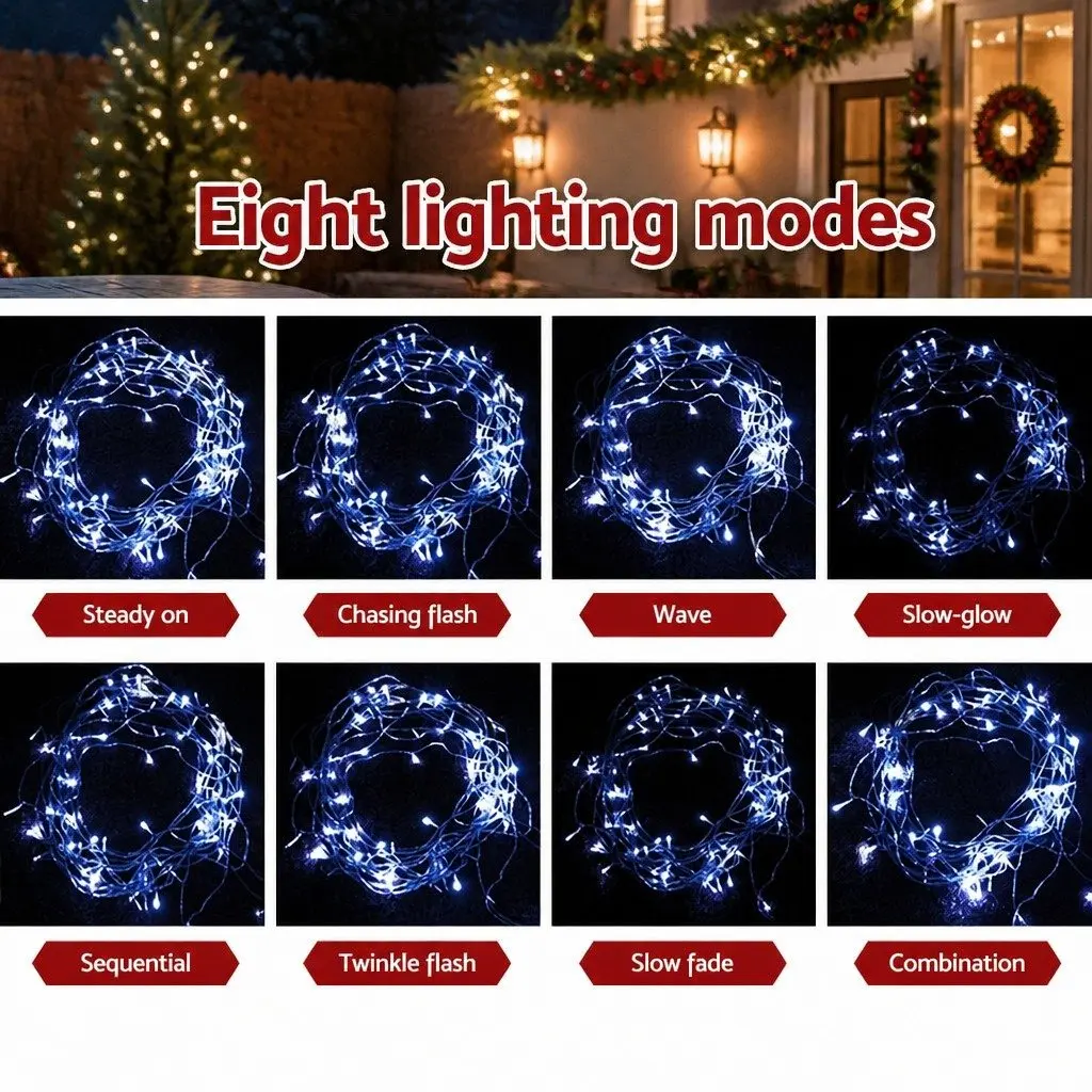 Icicle Lights 20M Blue LED 800 Bulbs Outdoor Indoor Christmas Decoration