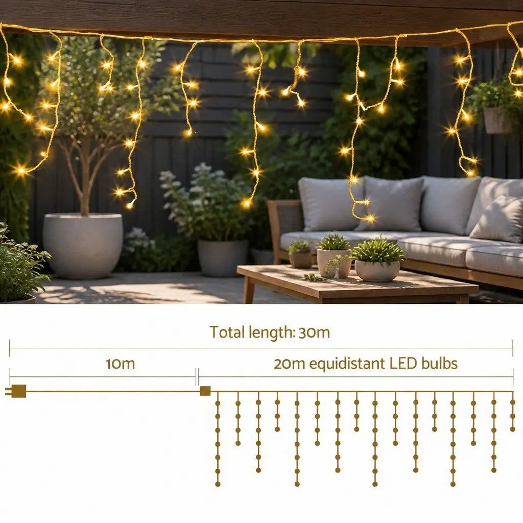 20M LED Icicle Lights for Home Decoration
