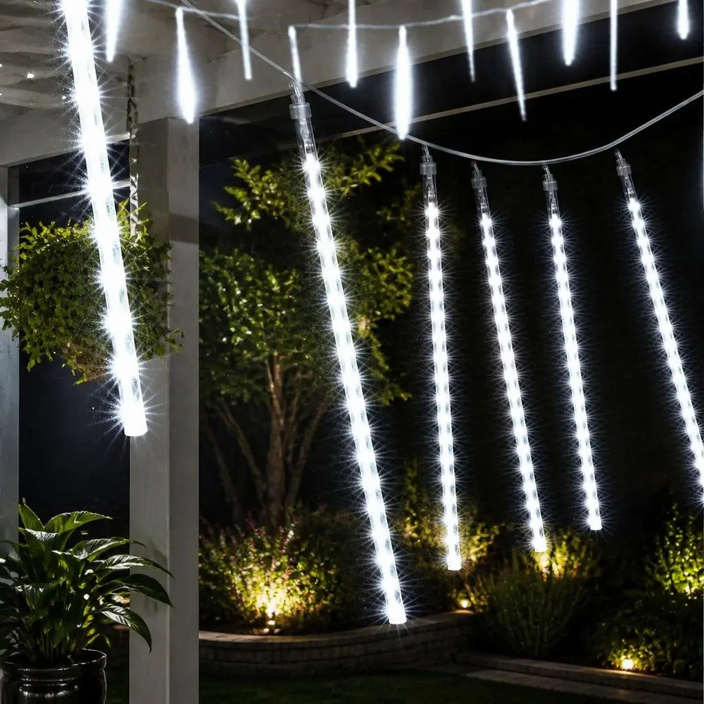 Christmas Icicle Lights 7M Shower LED Falling Meteor Outdoor Indoor Decoration