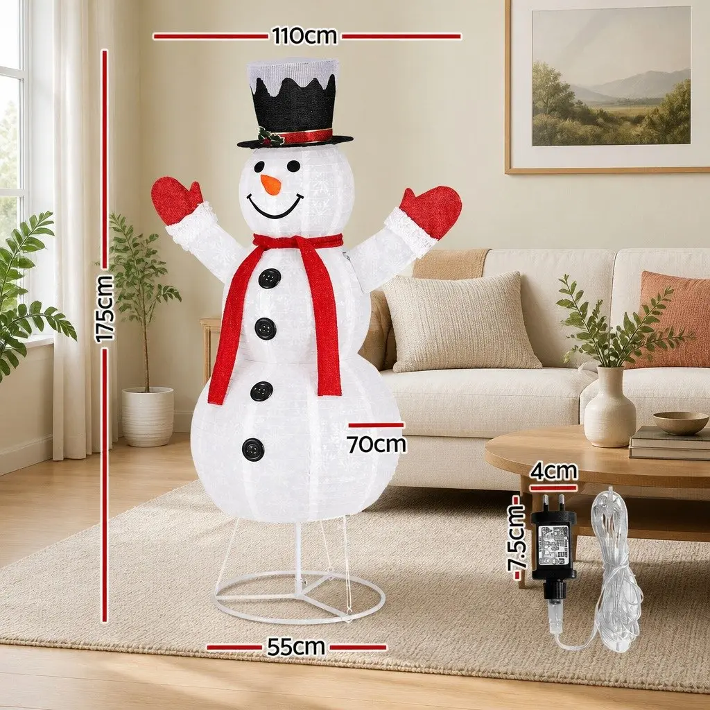 Christmas Light Snowman 1.7M Warm White LED Indoor Outdoor Decoration