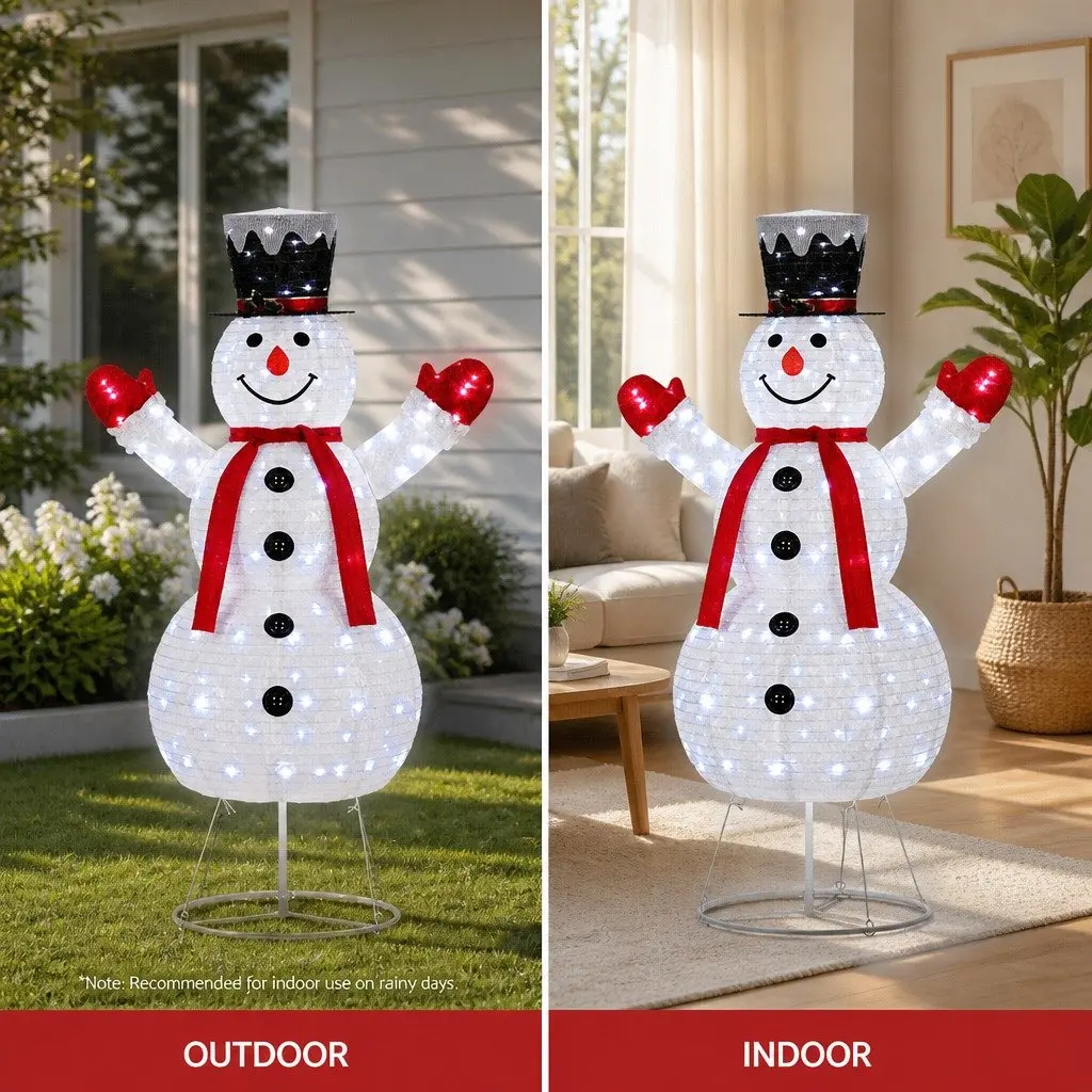 Christmas Light Snowman 1.7M Warm White LED Indoor Outdoor Decoration