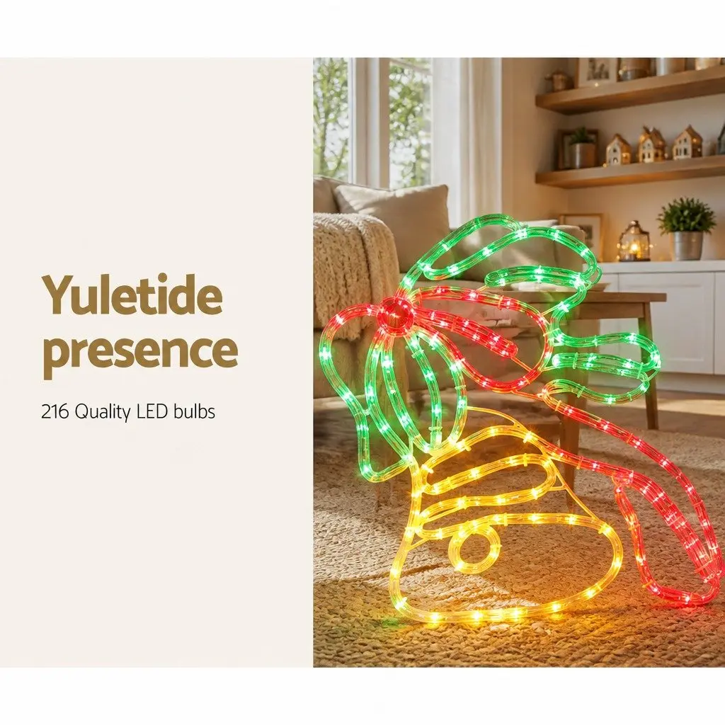 216 Multicoloured LED Christmas Lights Indoor Outdoor Bell Decorations 0.76M