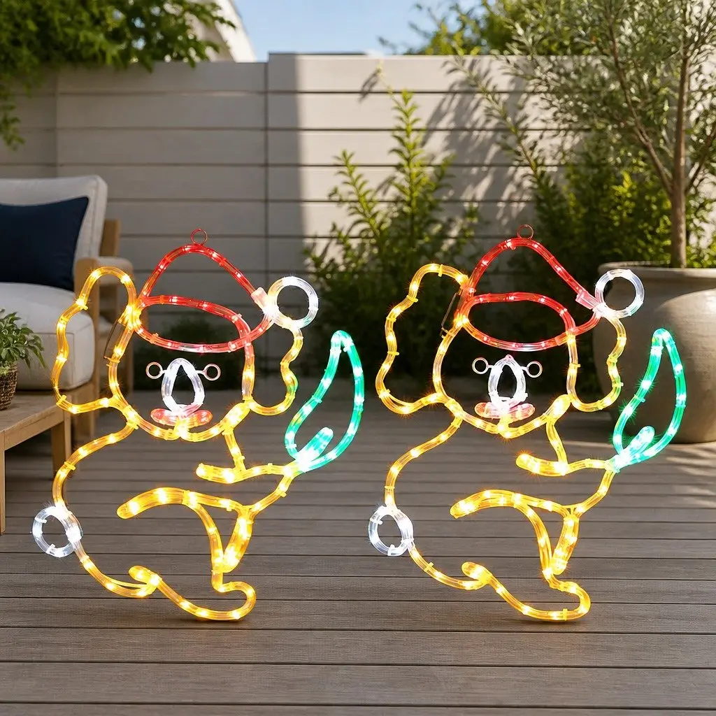 LED Christmas Lights Motif 216 Multicolour Rope Light Outdoor Garden Decoration