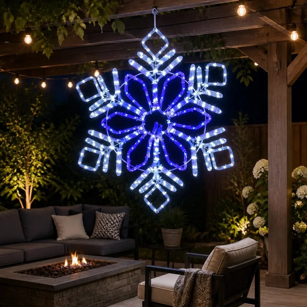 Christmas Lights LED Snow Motif 0.82M Multicoloured Outdoor Indoor