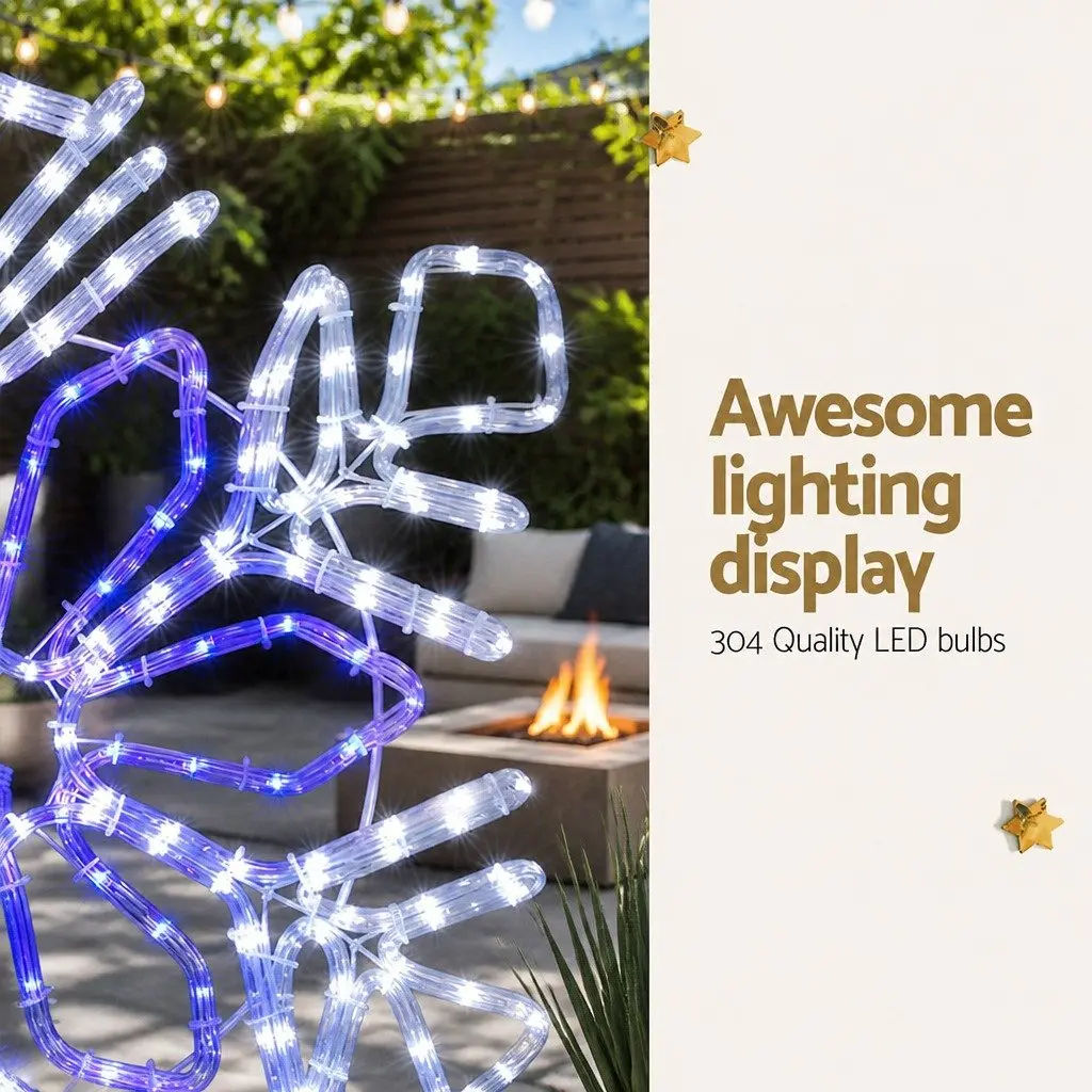 Christmas Lights LED Snow Motif 0.82M Multicoloured Outdoor Indoor