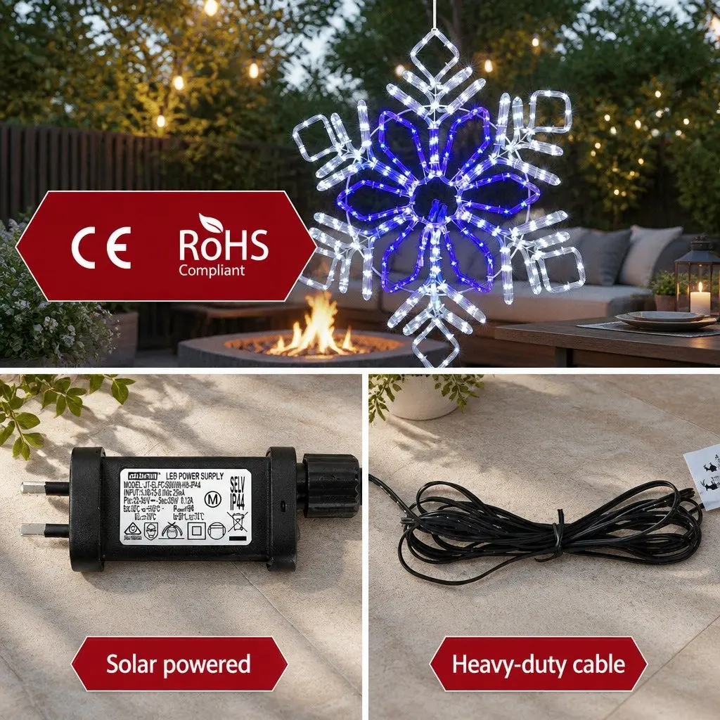 Christmas Lights LED Snow Motif 0.82M Multicoloured Outdoor Indoor