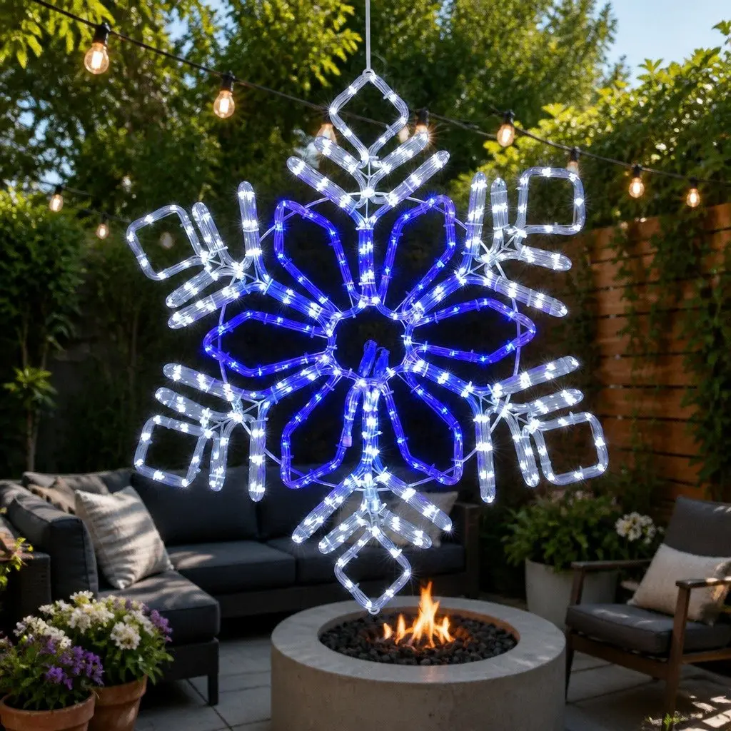 Christmas Lights LED Snow Motif 0.82M Multicoloured Outdoor Indoor
