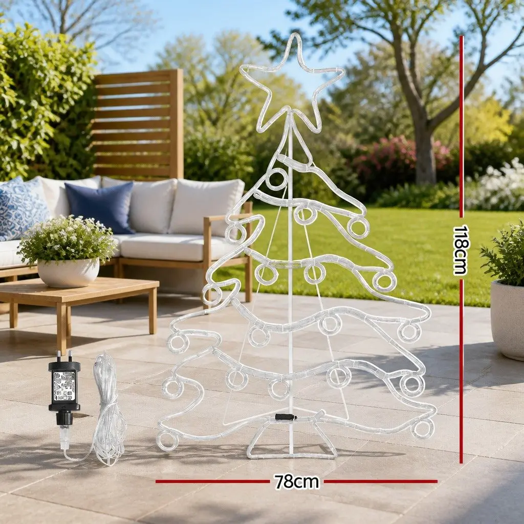 LED Christmas Light Motif Multicolour 1.18M Rope 288 Bulbs Outdoor Decoration
