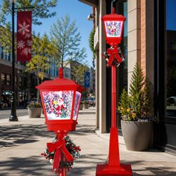 1.8M Christmas Lamp Post for Festive Indoor & Outdoor Use