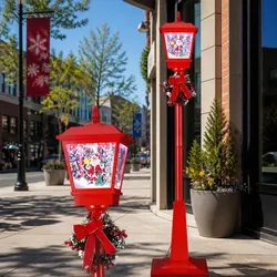 1.8M Christmas Lamp Post for Festive Indoor & Outdoor Use