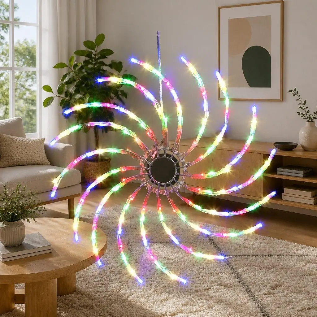 LED Christmas Decoration Motif Multi-Coloured 0.5M with 128 Bulbs Outdoor Indoor Use