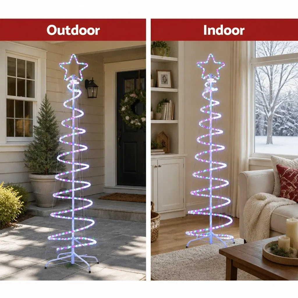 LED Christmas Tree Metal Frame 1.88M Multicoloured Lights