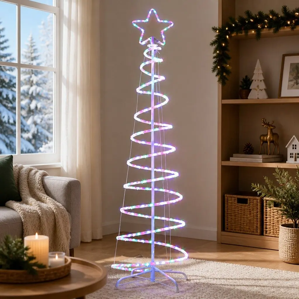 LED Christmas Tree Metal Frame 1.88M Multicoloured Lights