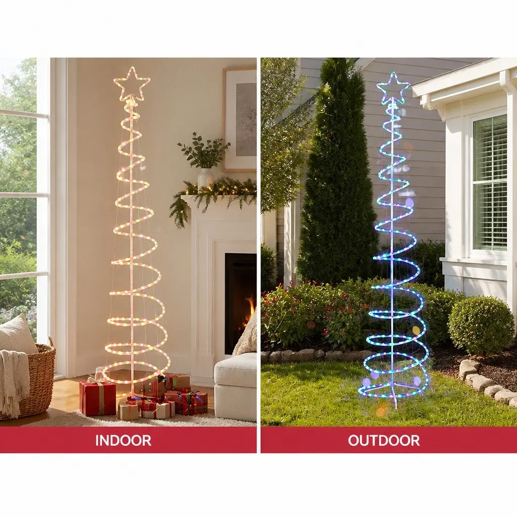 LED Christmas Tree Solar-powered 2.4M Multi-colour Indoor Outdoor Decoration