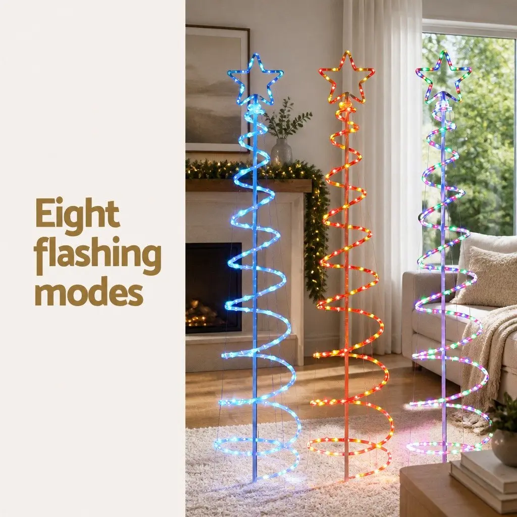 LED Christmas Tree Solar-powered 2.4M Multi-colour Indoor Outdoor Decoration