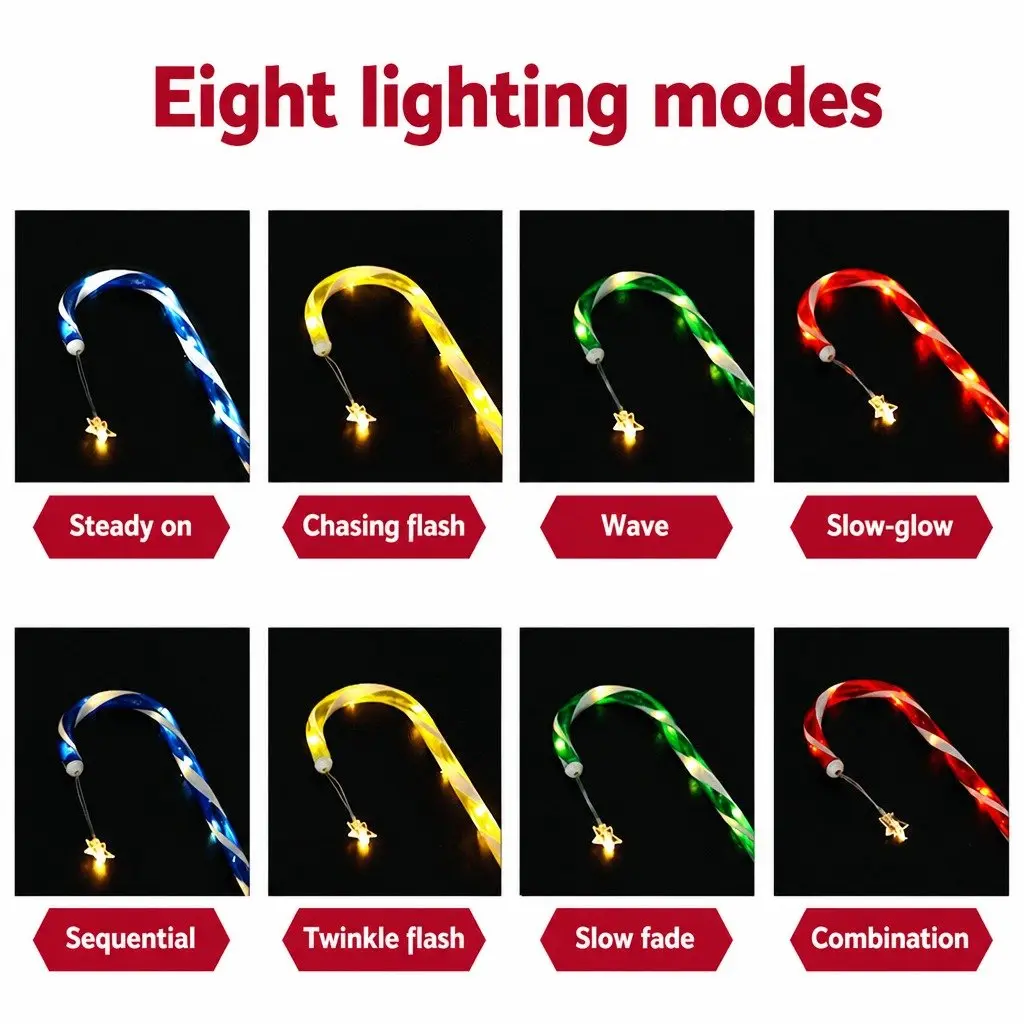 8 Piece Christmas Path Ground Lights Solar Powered 72 LED Multicolour Outdoor Garden Decorations