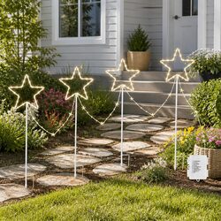 Ground Christmas Lights for Pathways and Gardens