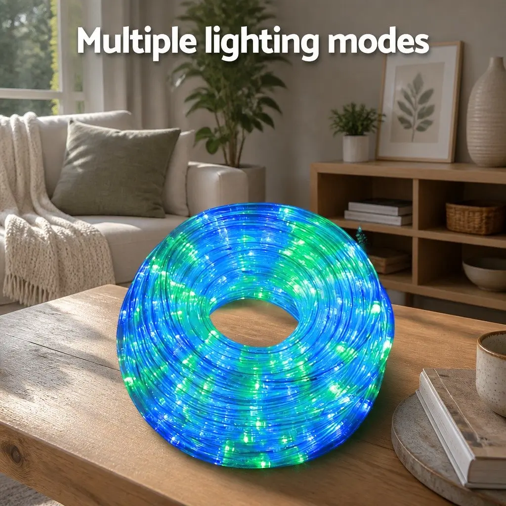 Christmas Rope Lights 20M Multicolour LED String Decorations Indoor Outdoor