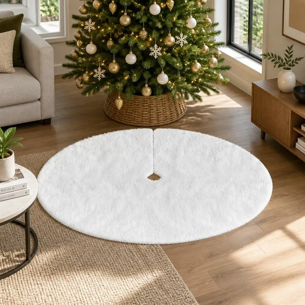 90cm Christmas Tree Skirt for Holiday Decor