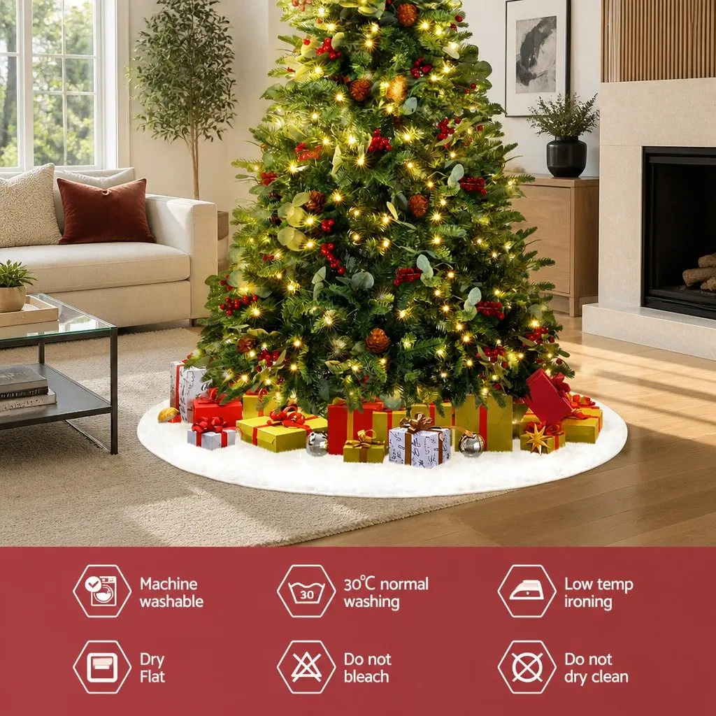 90cm Christmas Tree Skirt for Holiday Decor