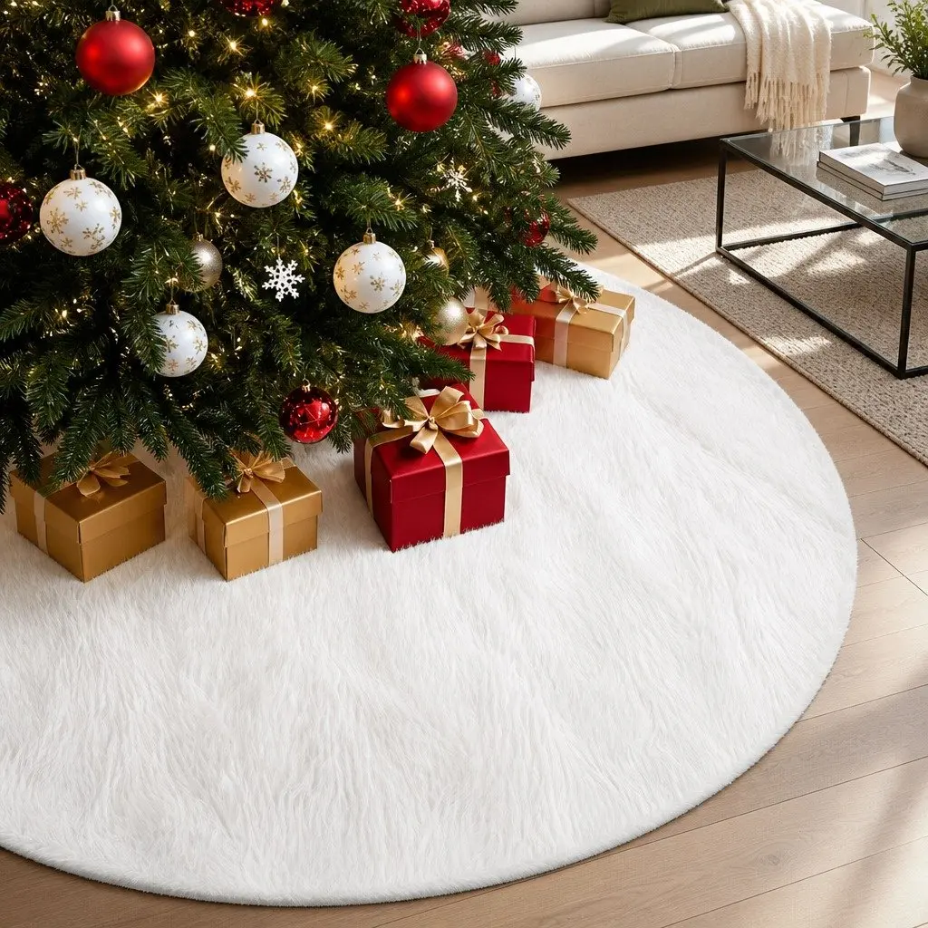 90cm Christmas Tree Skirt for Holiday Decor