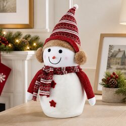 Versatile Christmas Snowman Plush Ornament for Home Use