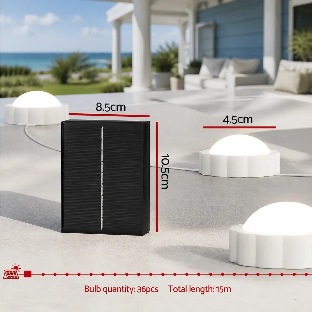 LED Solar String Lights 15 Metre Multicolour Outdoor Decoration