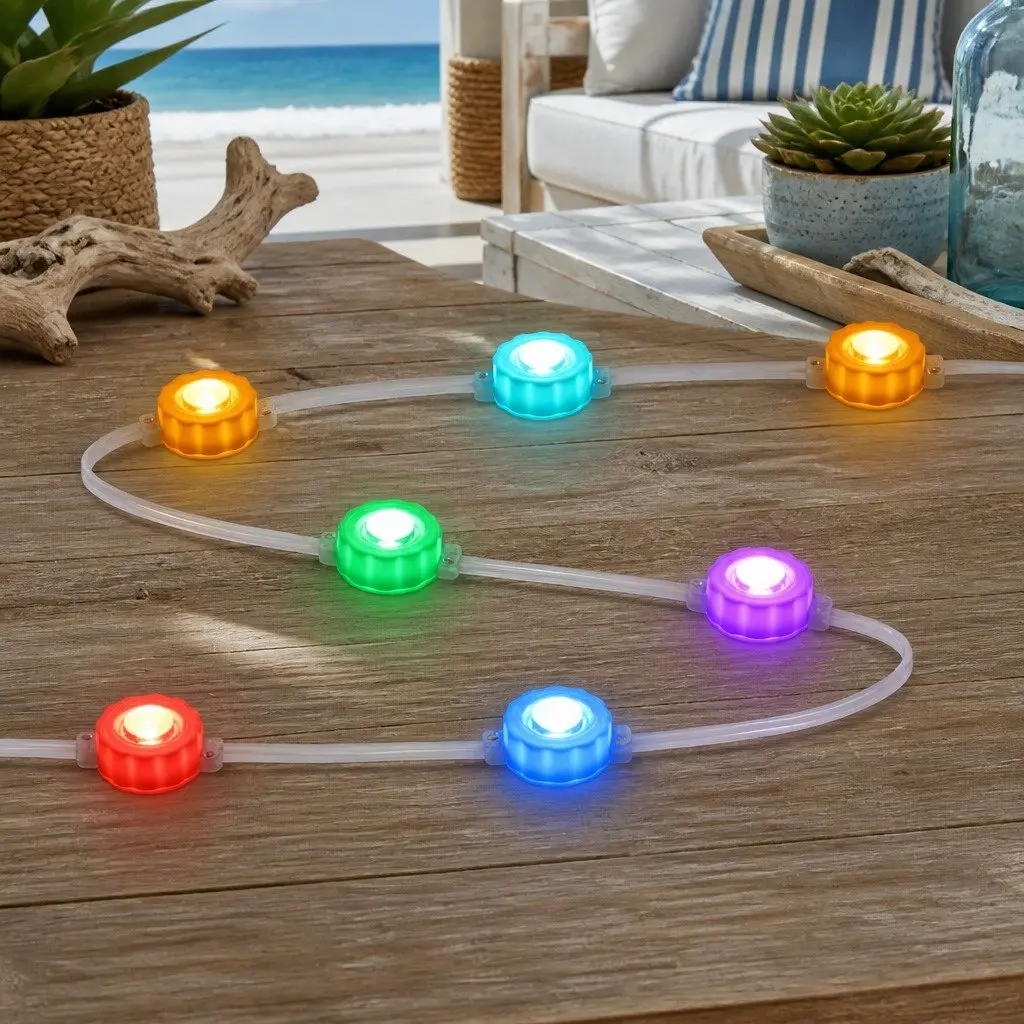LED Solar String Lights 15 Metre Multicolour Outdoor Decoration