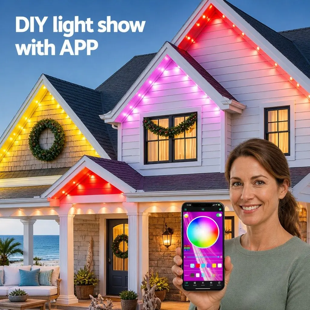 LED Solar String Lights 15 Metre Multicolour Outdoor Decoration