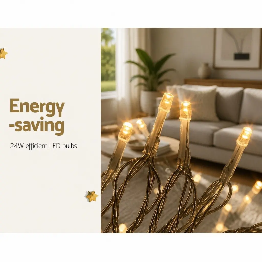 100M String Lights Warm White LED 500 Bulbs Indoor Outdoor Decoration Christmas