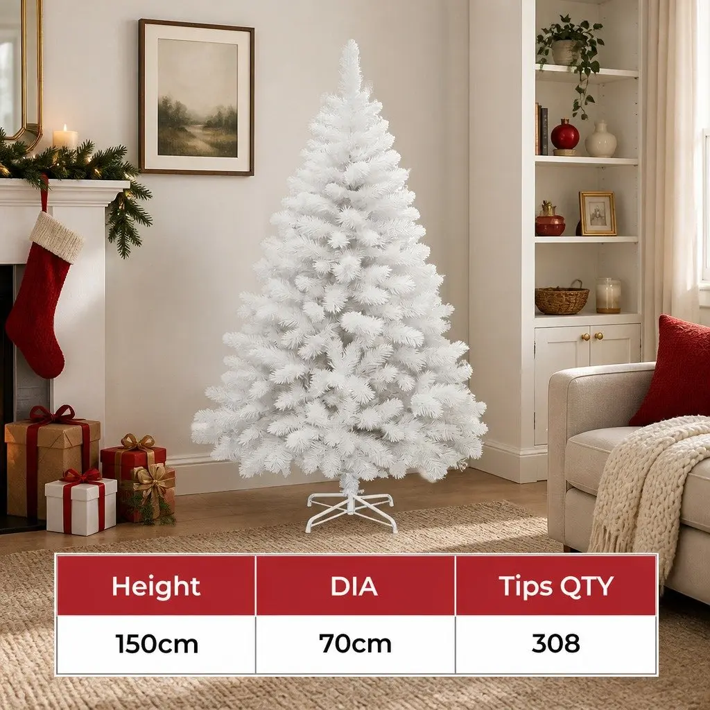 Christmas Tree PVC 1.5M White Compact Decor