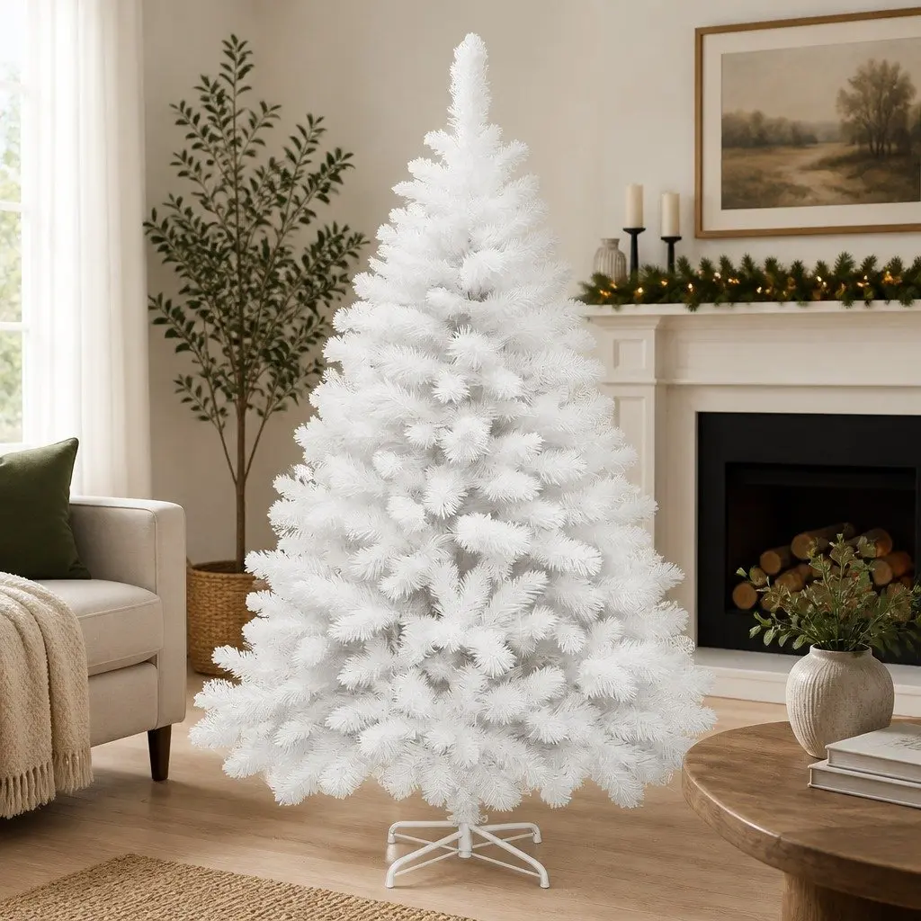 White Christmas Tree PVC 1.8M 670 Tips Indoor Outdoor Display