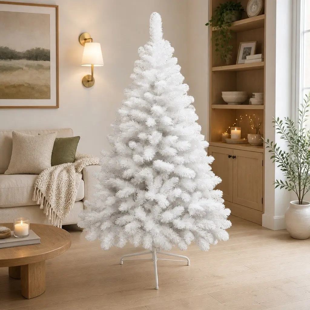 White Christmas Tree PVC 1.8M 670 Tips Indoor Outdoor Display