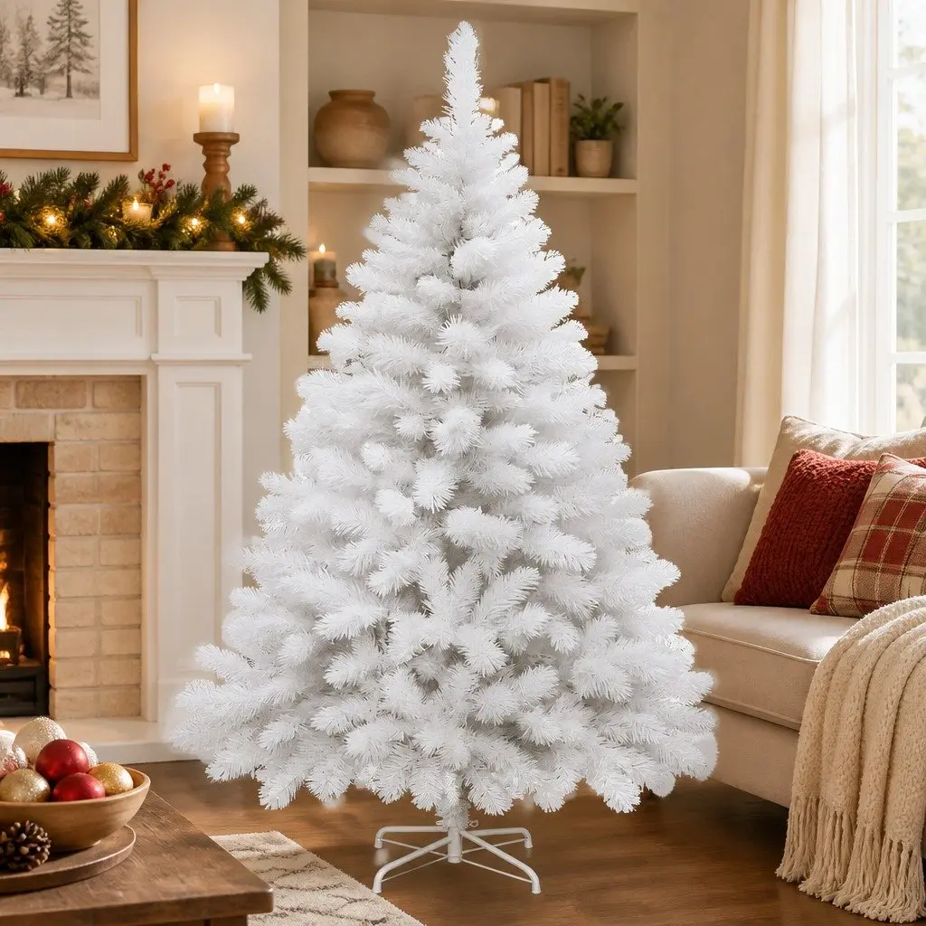 White Christmas Tree PVC 1.8M 670 Tips Indoor Outdoor Display