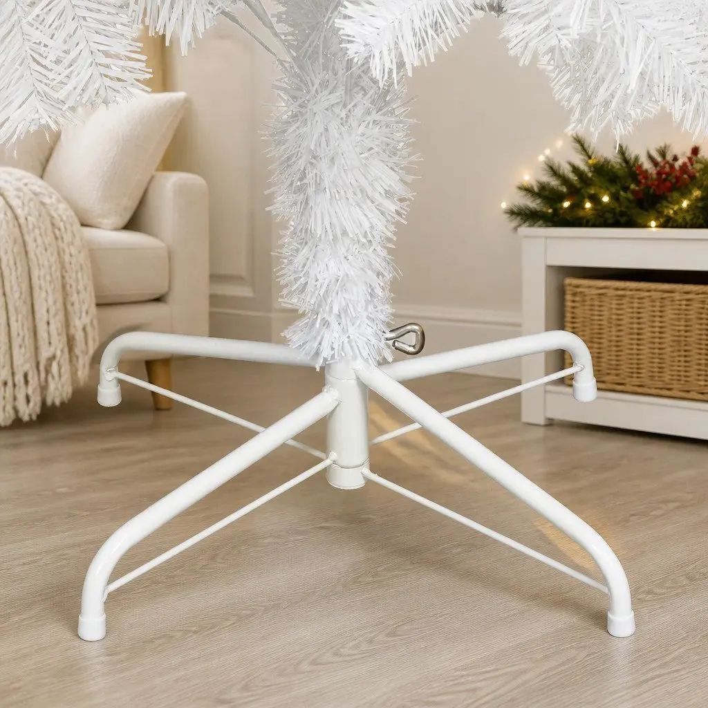 White Christmas Tree PVC 2.1M 900 Tips White Indoor Outdoor Decoration