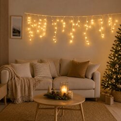 Ideal for Your Outdoor Holiday Setup: 32M Icicle Lights