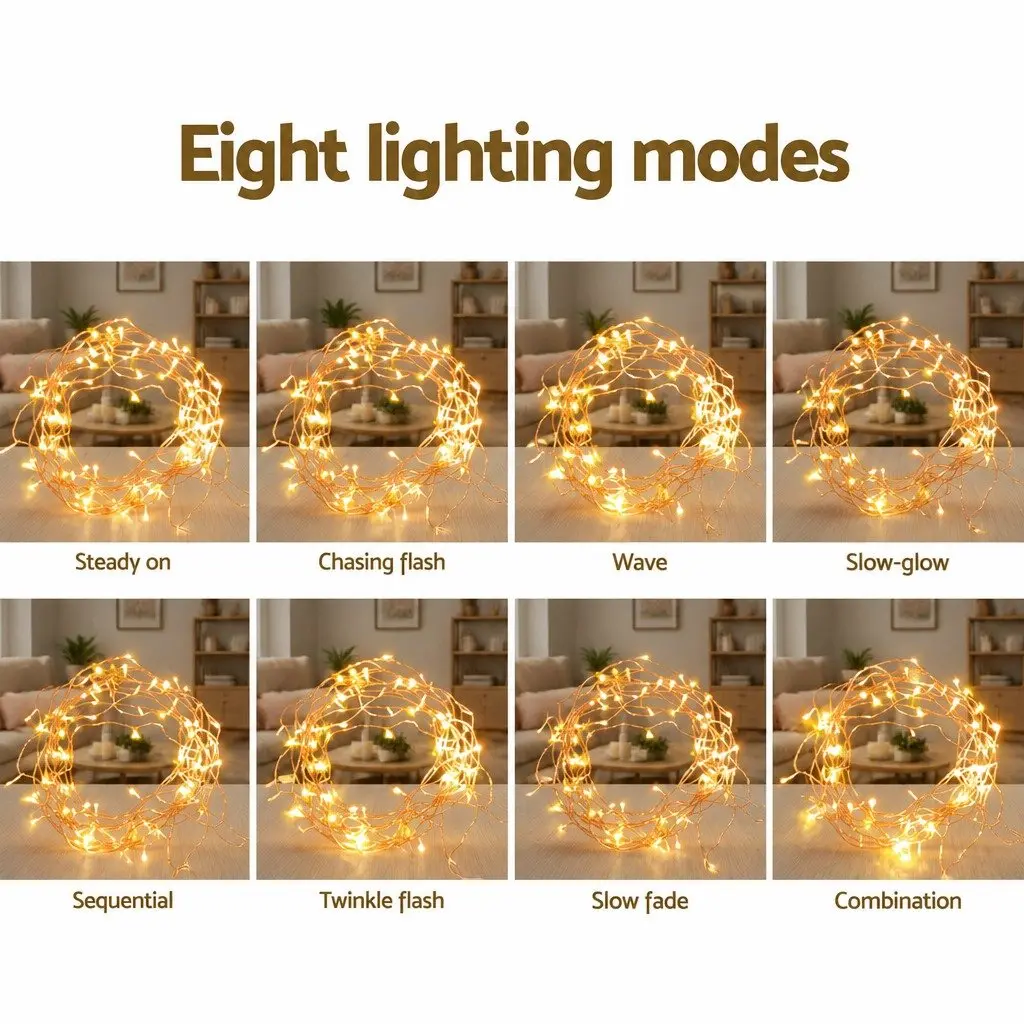 Icicle Christmas Lights Solar Powered 32M Warm White 960 LED Outdoor Decoration