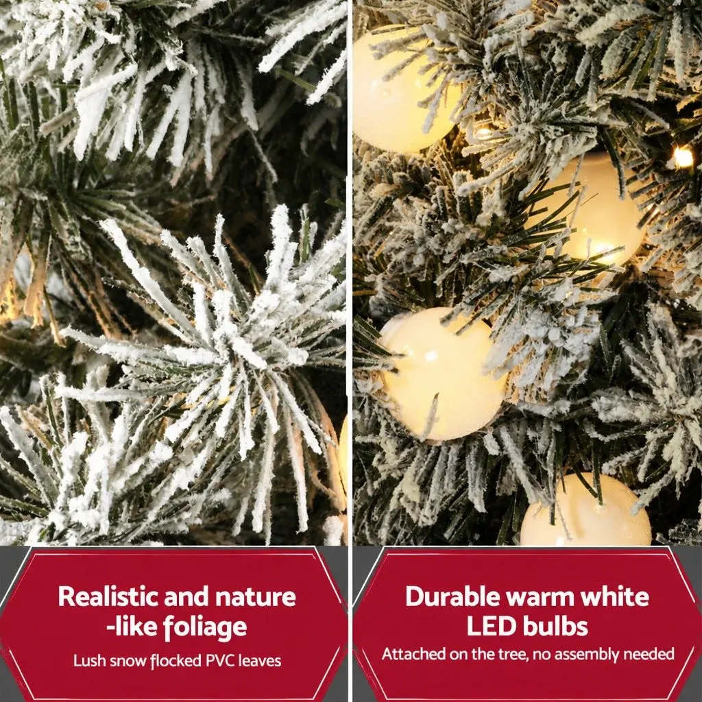 Christmas Tree Potted 1.2M Green LED Lights Bucket Base Indoor
