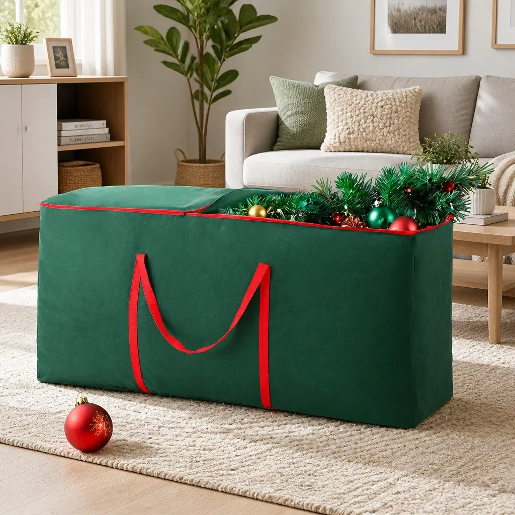 Christmas Tree Storage Bag Oxford Fabric 8ft Green