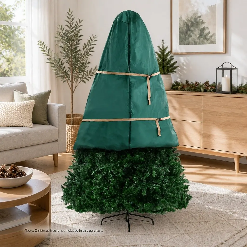 Christmas Tree Storage Bag Oxford Fabric Fits Up to 9ft Green