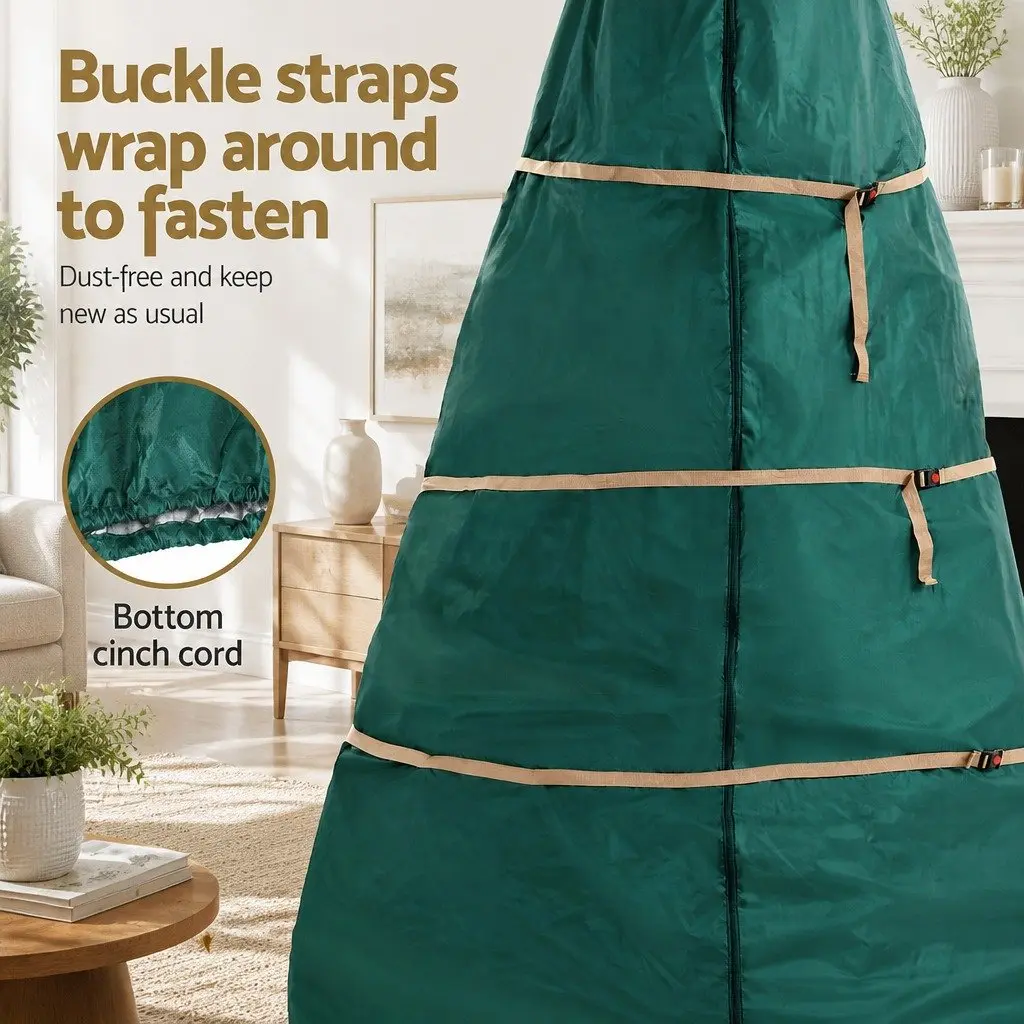 Christmas Tree Storage Bag Oxford Fabric Fits Up to 9ft Green