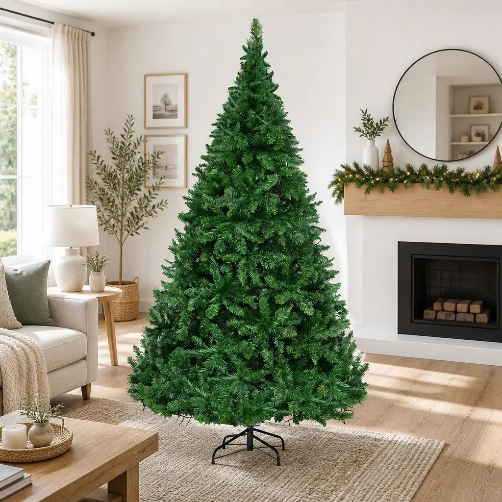 7FT Pre-lit LED Christmas Tree 1134 Warm White Lights Faux Xmas Decoration
