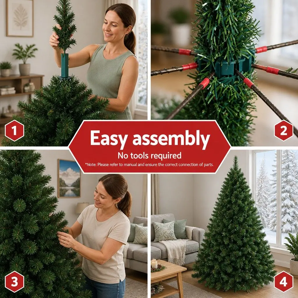 Christmas Tree Artificial PVC 1.8M Green Pine Holiday Decoration