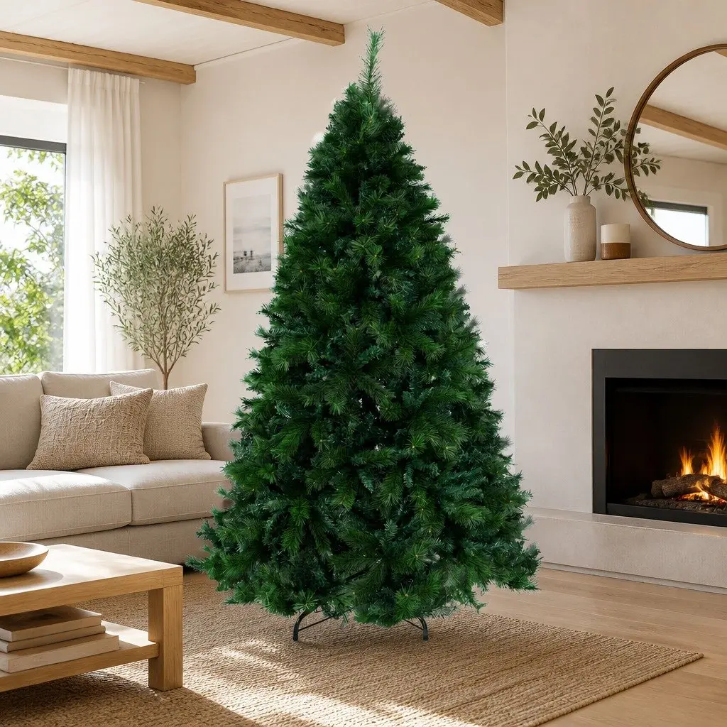 Christmas Tree 2.4M Xmas Pine Tree 2100 Tips Artificial Holiday Home Decoration