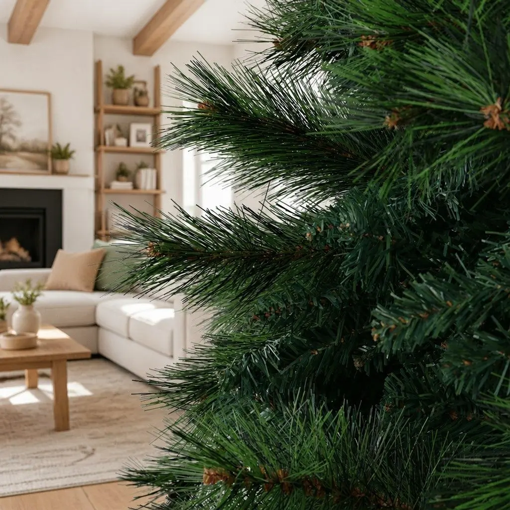 Christmas Tree 2.4M Xmas Pine Tree 2100 Tips Artificial Holiday Home Decoration
